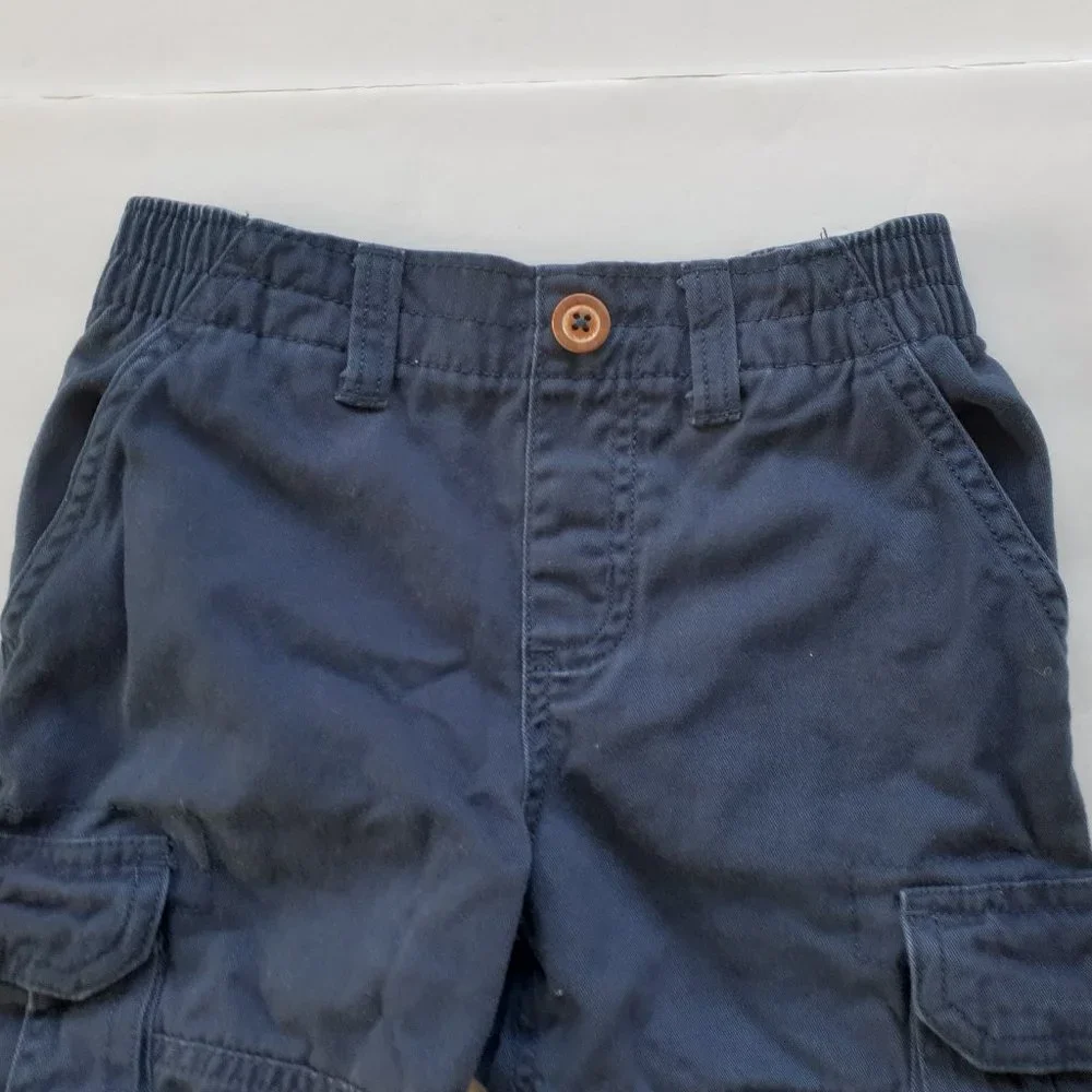 Sonoma Boys Shorts Cargo Navy Pull On Elastic Waist 5